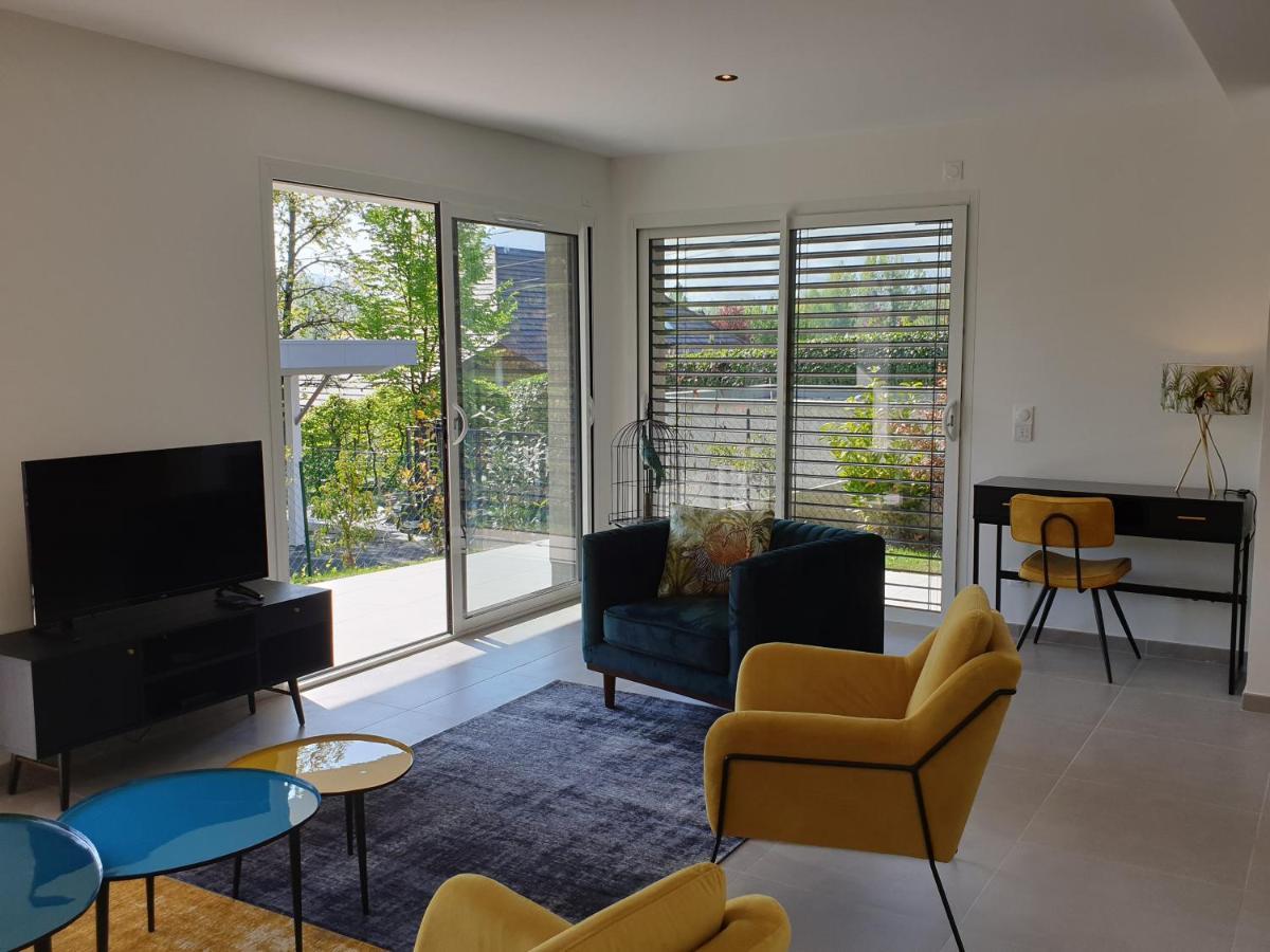 L'Appartement Jardin Avec Vue Montagnes Sevrier Bagian luar foto