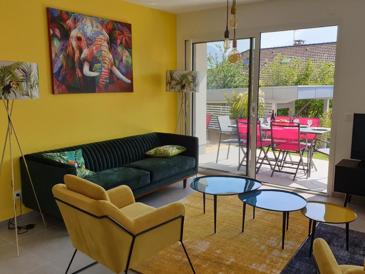L'Appartement Jardin Avec Vue Montagnes Sevrier Bagian luar foto