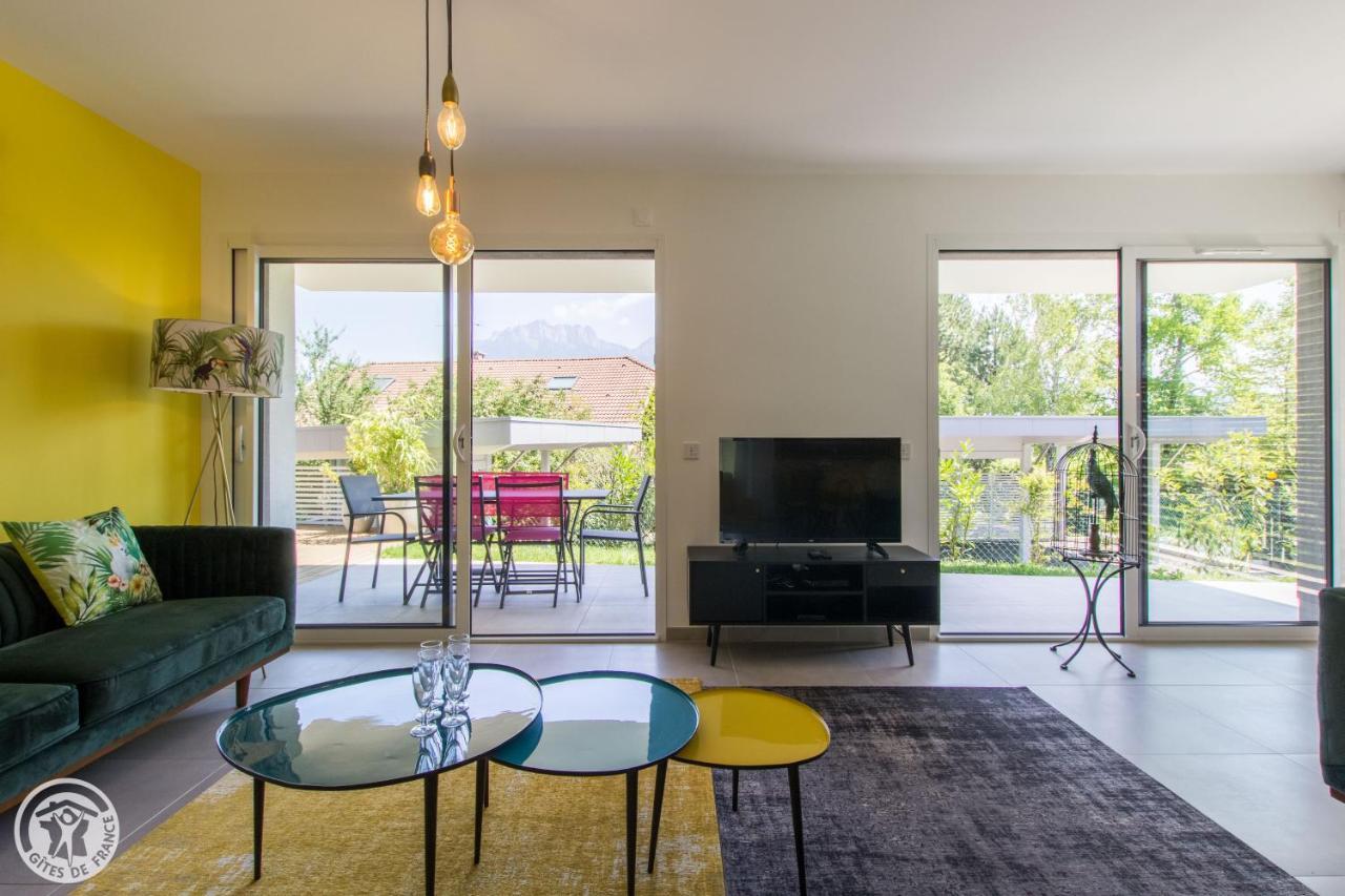L'Appartement Jardin Avec Vue Montagnes Sevrier Bagian luar foto