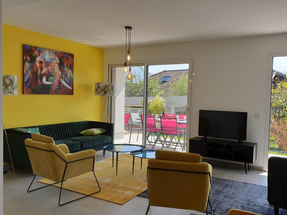 L'Appartement Jardin Avec Vue Montagnes Sevrier Bagian luar foto